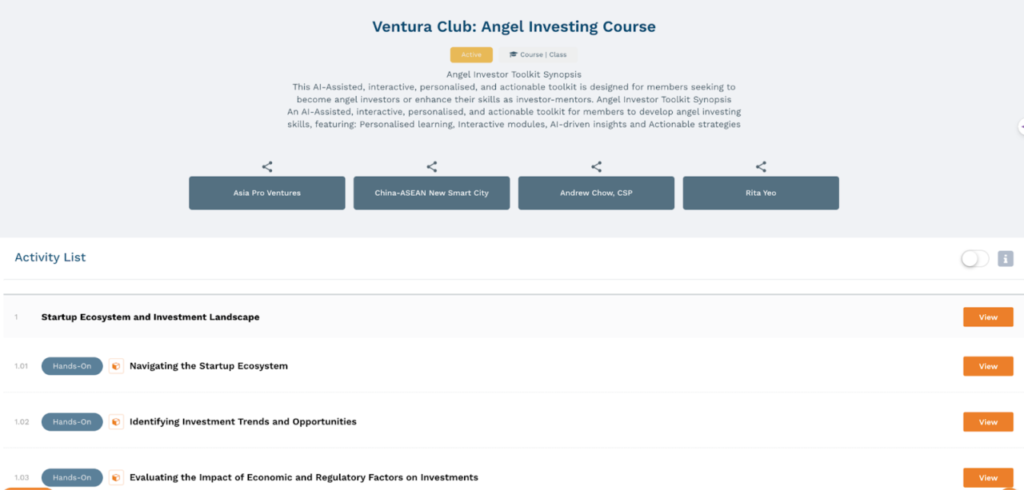 The Ventura AI Platform for Angel Investors